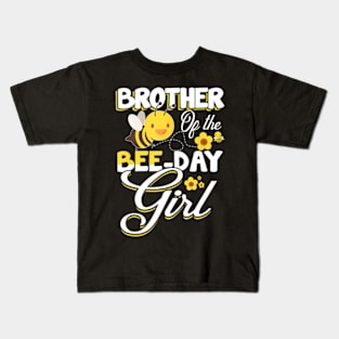 Brother of The Bee Day Girl Bee Birthday Party Theme Kids T-Shirt